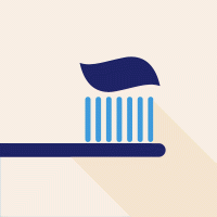 Οδοντόκρεμα πάνω σε οδοντόβουρτσα