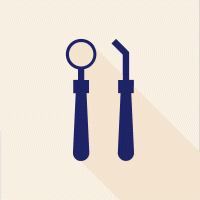 Δύο οδοντιατρικά εργαλεία (κάτοπρο και ανιχνευτήρας)